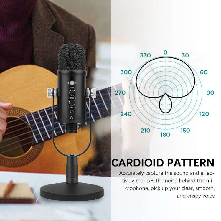 BM-86 USB Condenser Microphone Voice Recording Computer Microphone Live Broadcast Equipment Set, ...