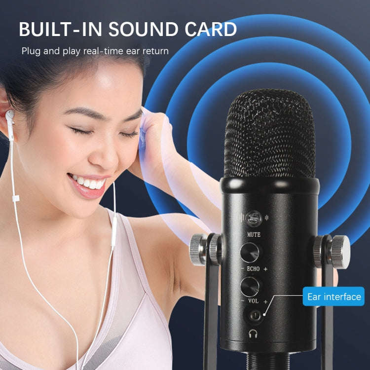 BM-86 USB Condenser Microphone Voice Recording Computer Microphone Live Broadcast Equipment Set, ...