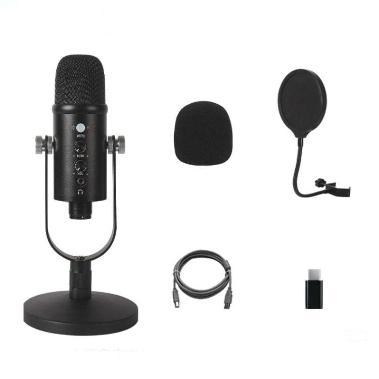 BM-86 USB Condenser Microphone Voice Recording Computer Microphone Live Broadcast Equipment Set, ...