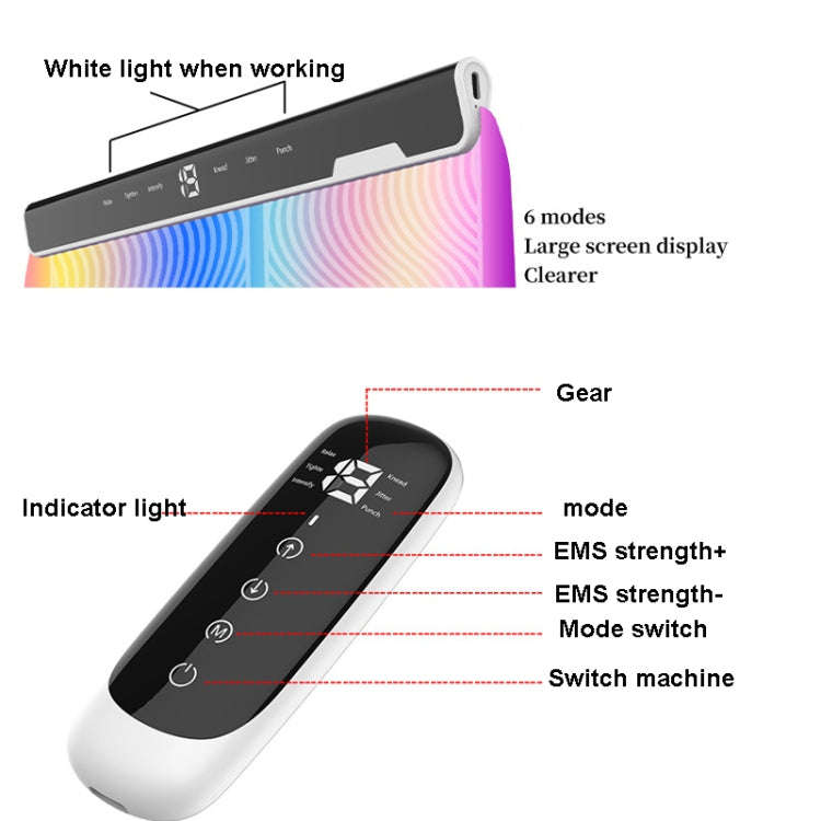EMS Colorful Foot Massage Foot Pad Pulse Foot Massage Machine Smart Acupuncture Foot Massage Pad ...