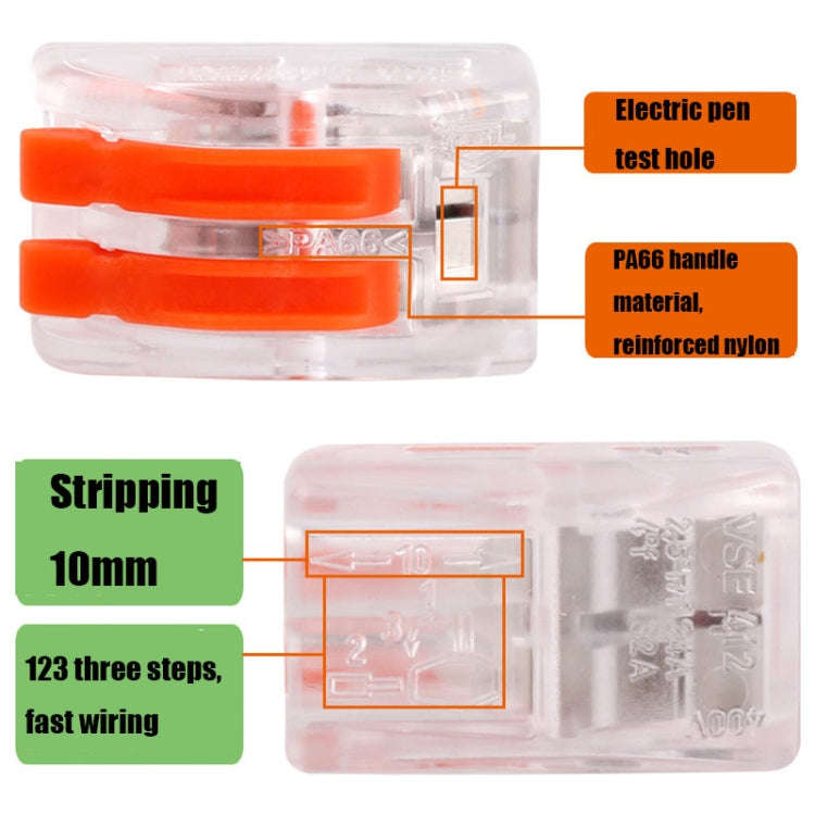 10 PCS VSE-412W Terminal Building Wiring Push-in Connector Quick Connection Terminal