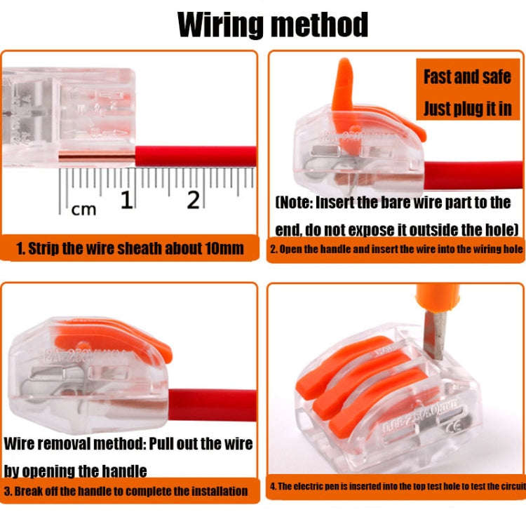 10 PCS VSE-413W Plastic Terminal Home Wiring Terminal Wire Connector