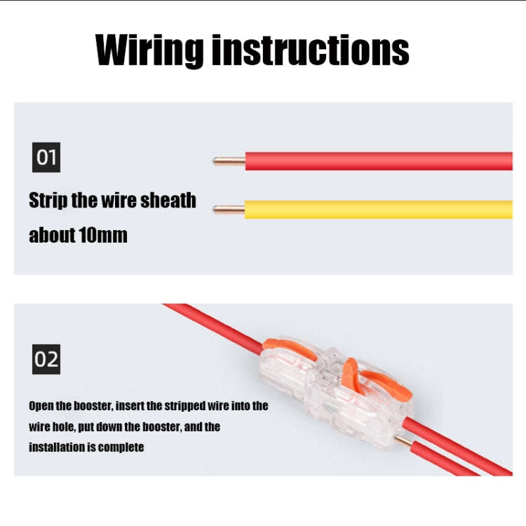 10 PCS Multi-Function Branch Wire Butt Copper Wire Quick Connection Terminal, Model: F12 Orange H...
