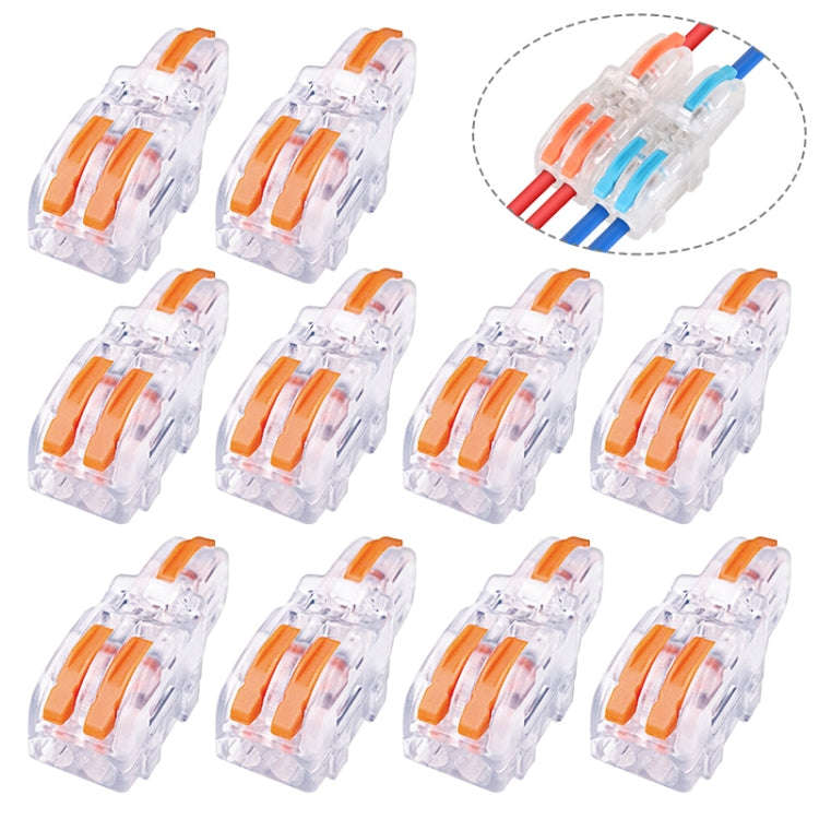 10 PCS Multi-Function Branch Wire Butt Copper Wire Quick Connection Terminal, Model: F12 Orange H...