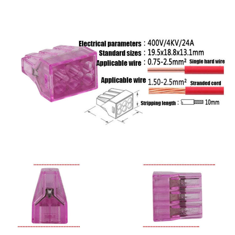 10 PCS VSELE VSE-106C Wire Connector Plug-In Terminal