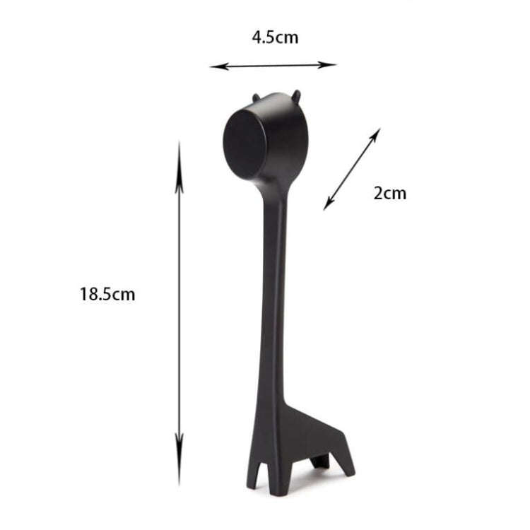 5 PCS Cartoon Giraffe Shape Coffee Spoon Coffee Bean Powder Quantitative Spoon Metering Plastic S...