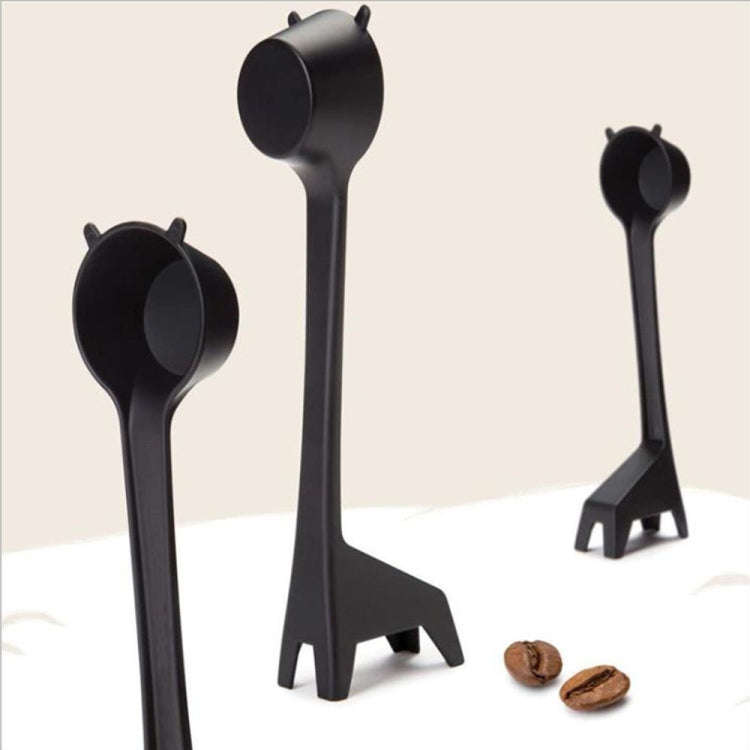 5 PCS Cartoon Giraffe Shape Coffee Spoon Coffee Bean Powder Quantitative Spoon Metering Plastic S...