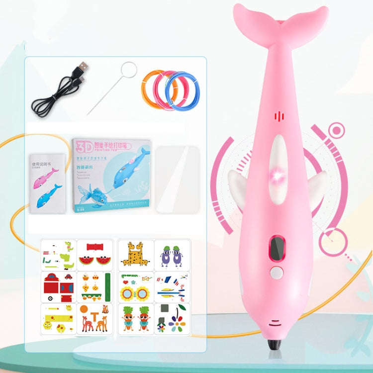 3D Printing Pen Three-Dimensional Painting Graffiti Brush(Pink)