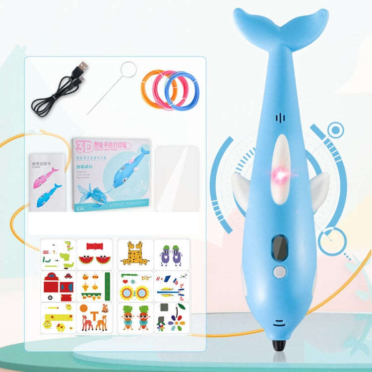 3D Printing Pen Three-Dimensional Painting Graffiti Brush(Blue)
