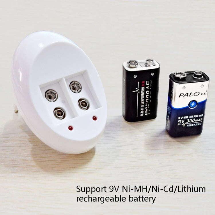 9V L-ion Rechargeable Battery 6F22 9V Lithium Batteries Charger(EU Plug)