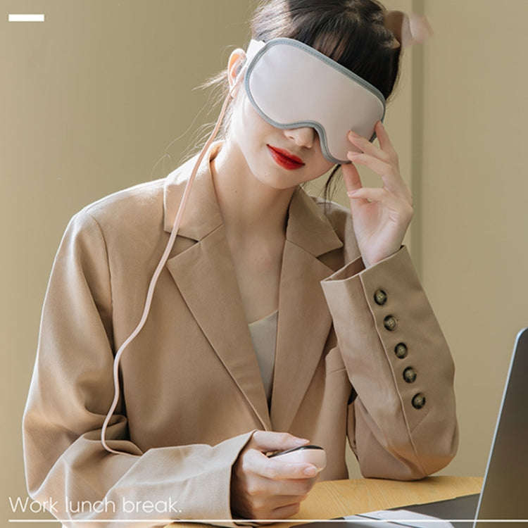 M02 Office Home Portable USB Type Remote Control Steam Sleep Massage Eye Mask(Pink)