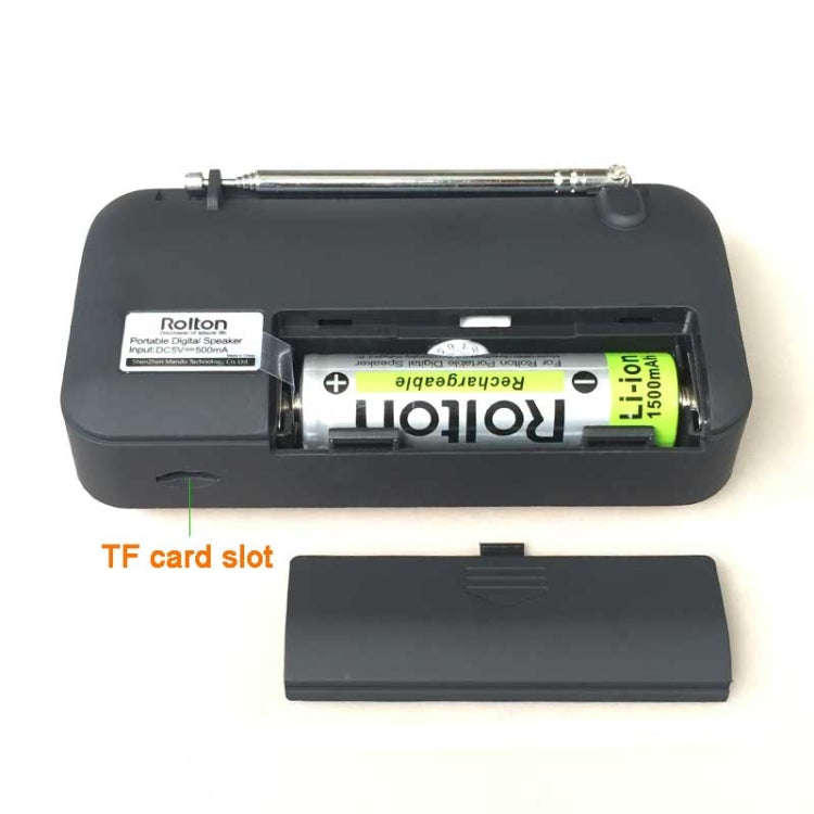 Rolton W405 Portable Mini FM Radio TF Card USB Receiver Music Player with LED Display(Blue)