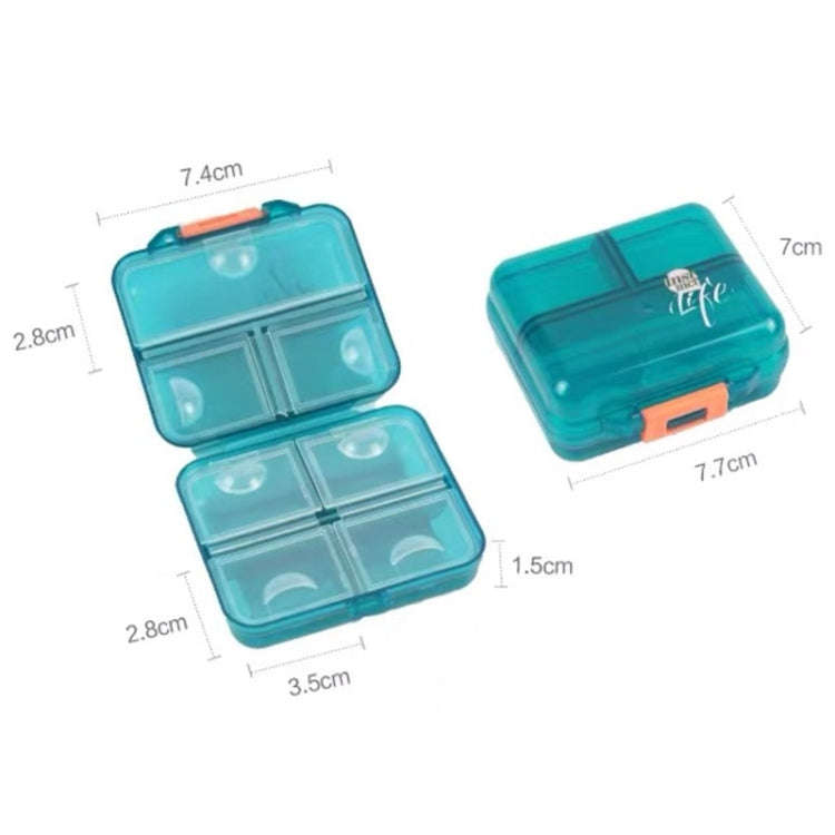 Mizi Small Pill Box Portable Dispensing Medicines Boxes, Colour: 7 Grid (Grey)