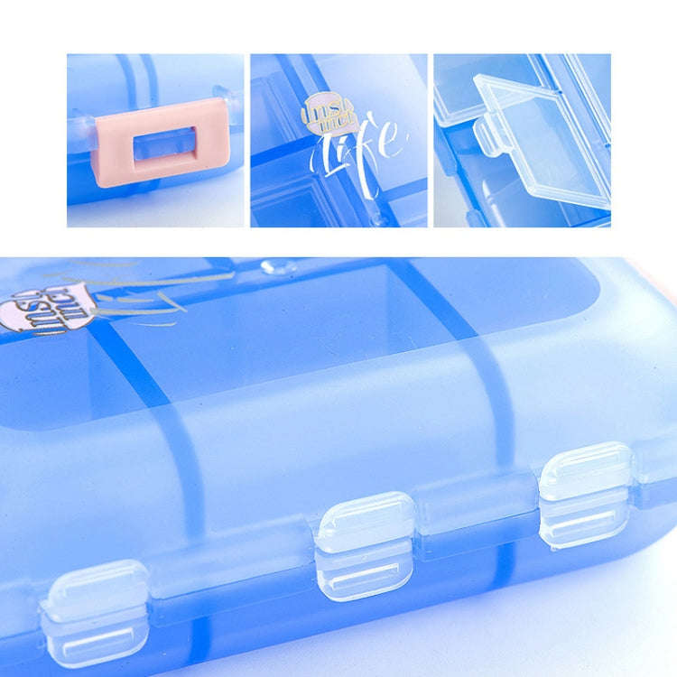 Mizi Small Pill Box Portable Dispensing Medicines Boxes, Colour: 7 Grid (Grey)