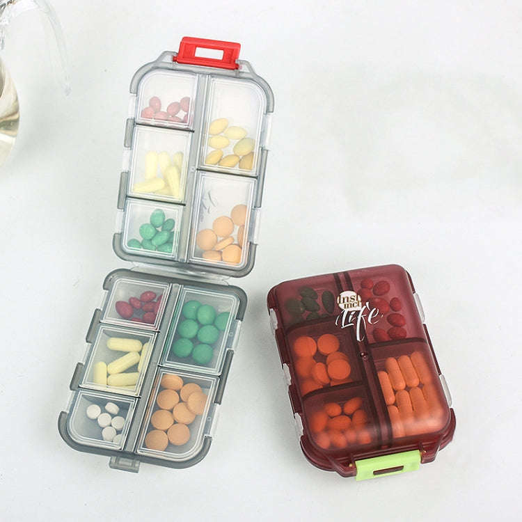 Mizi Small Pill Box Portable Dispensing Medicines Boxes, Colour: 7 Grid (Green)