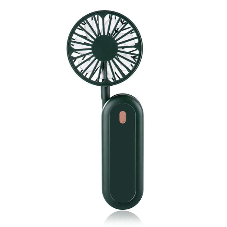 LN2 Hanging Neck Small Fan Outdoor Foldable USB Lazy Handheld Fan(Green)