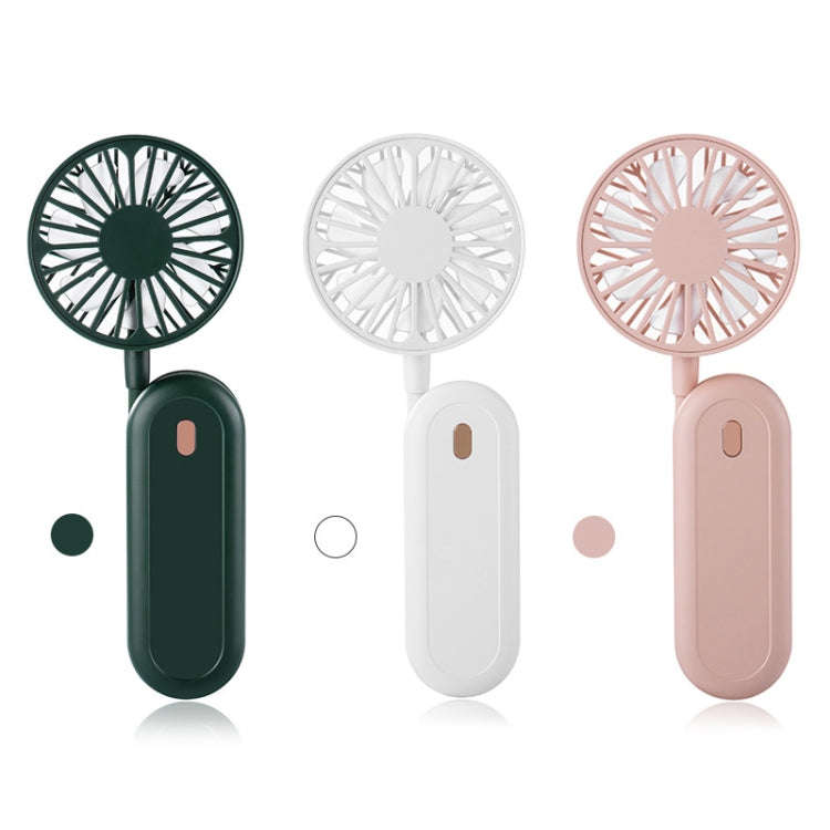 LN2 Hanging Neck Small Fan Outdoor Foldable USB Lazy Handheld Fan(White)