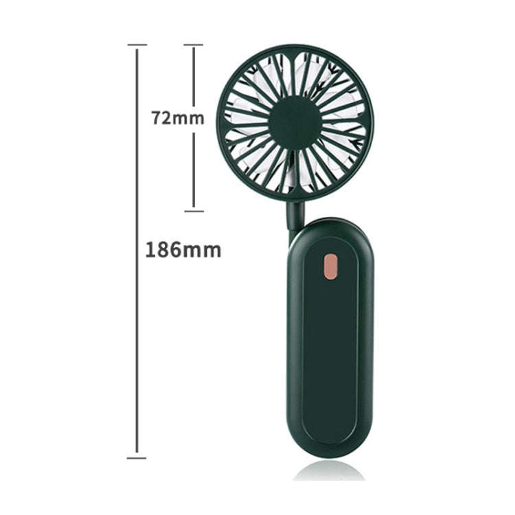 LN2 Hanging Neck Small Fan Outdoor Foldable USB Lazy Handheld Fan(White)