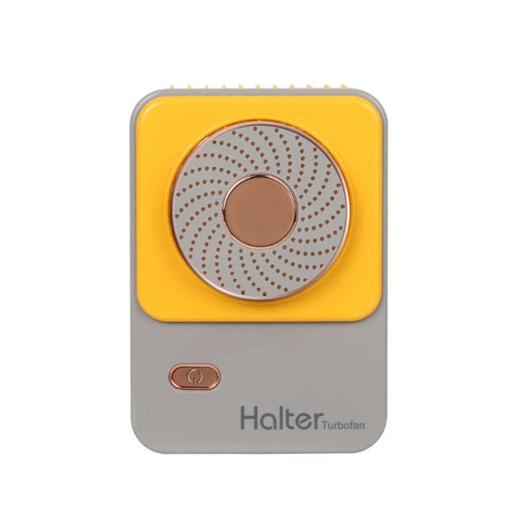 SHC-S03 USB Desktop Leafless Outdoor Sports Portable Lazy Hanging Neck Fan, Colour: Yellow