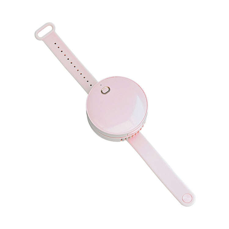 G3 Portable Outdoor Kids USB Mini Mirror Leafless Watch Fan(Pink)