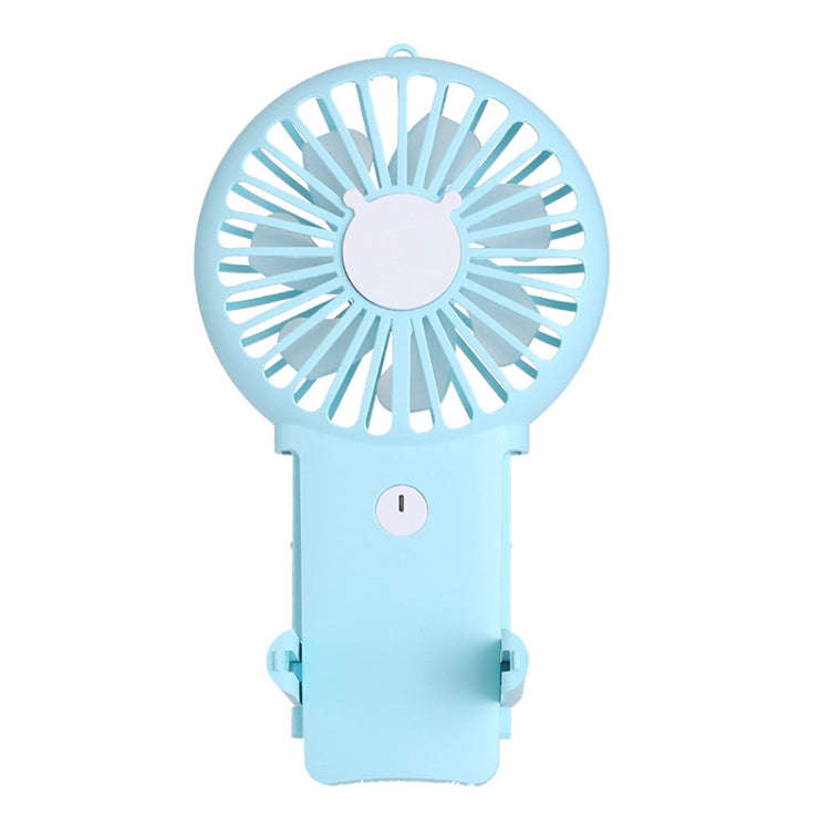 P9 Mobile Phone Holder Mini Fan Outdoor Children Hanging Neck USB Fan(Blue)