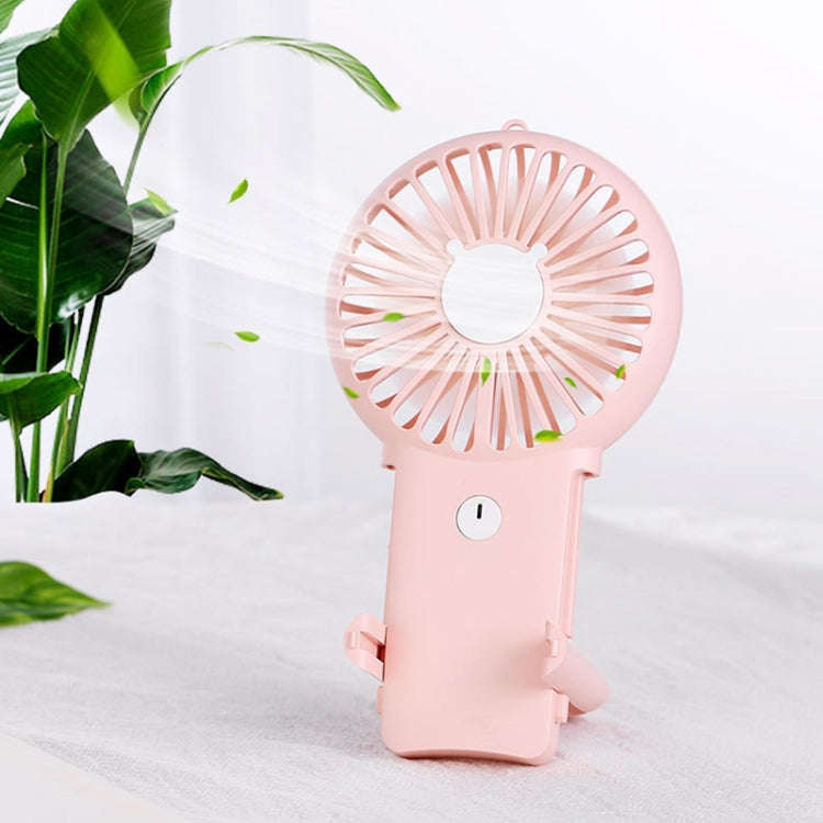 P9 Mobile Phone Holder Mini Fan Outdoor Children Hanging Neck USB Fan(White)