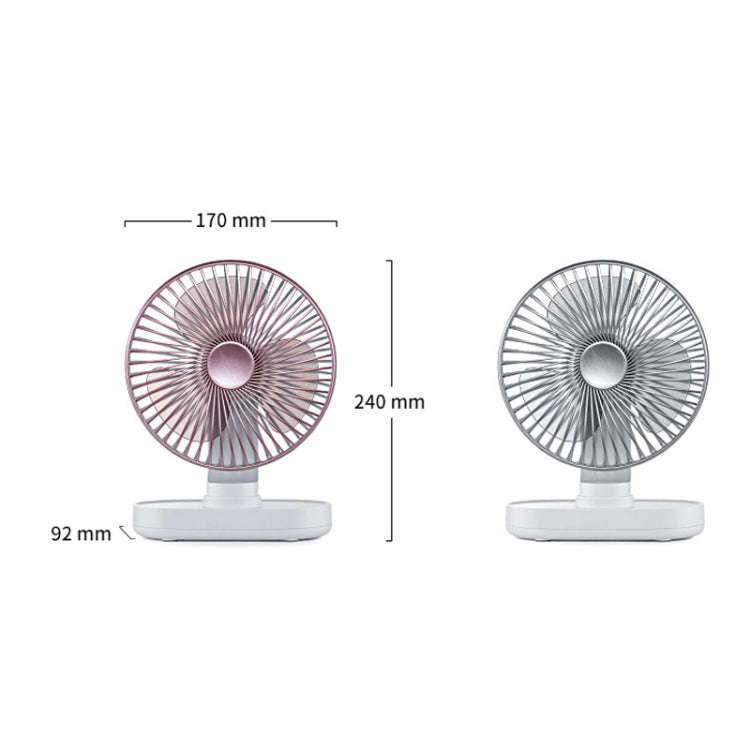 D77 Desktop Automatic Shaking hHead Fan Mute Portable Home Office Dormitory USB Fan(Rose Pink)
