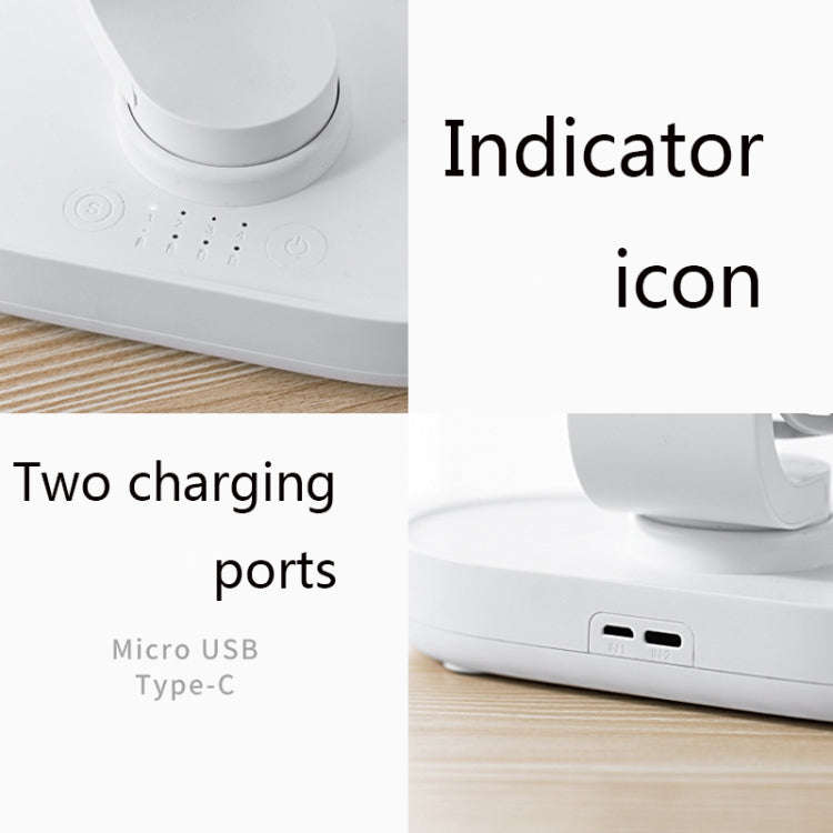 D77 Desktop Automatic Shaking hHead Fan Mute Portable Home Office Dormitory USB Fan(Ivory)