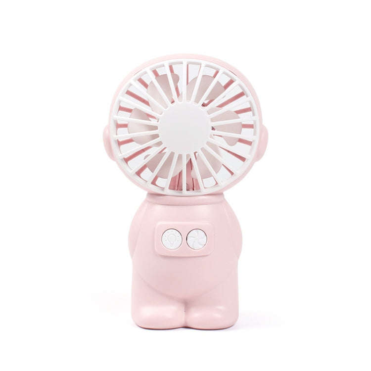 FY040 2 PCS Portable Outdoor USB Handheld Fan Desktop Office Mini Night Light Fan(Pink)