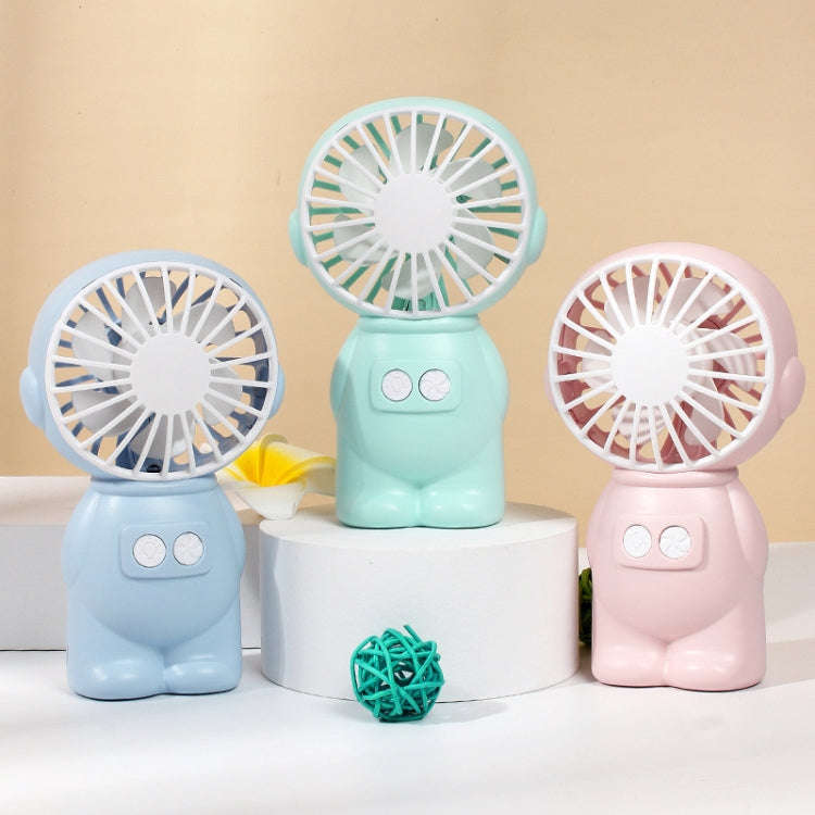 FY040 2 PCS Portable Outdoor USB Handheld Fan Desktop Office Mini Night Light Fan(Blue)