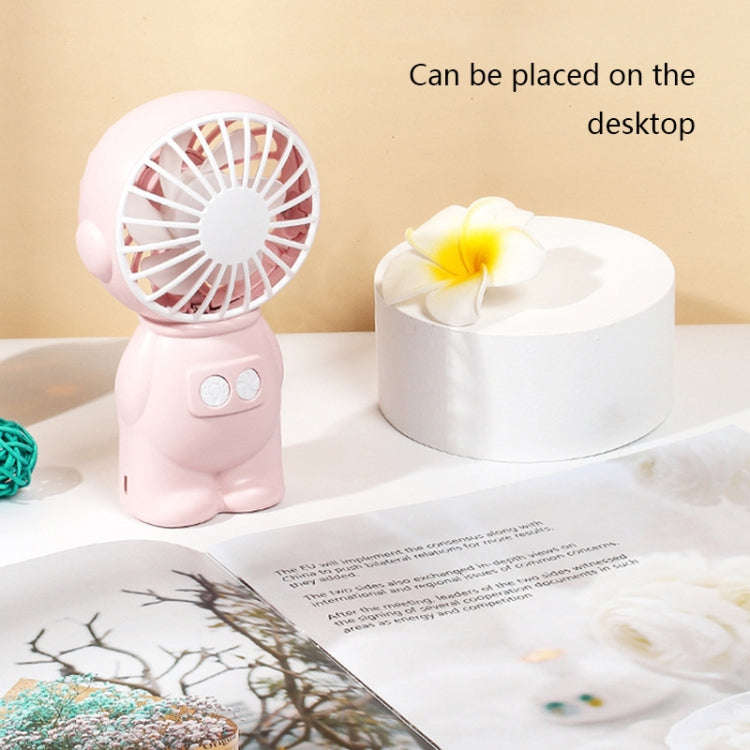 FY040 2 PCS Portable Outdoor USB Handheld Fan Desktop Office Mini Night Light Fan(Blue)