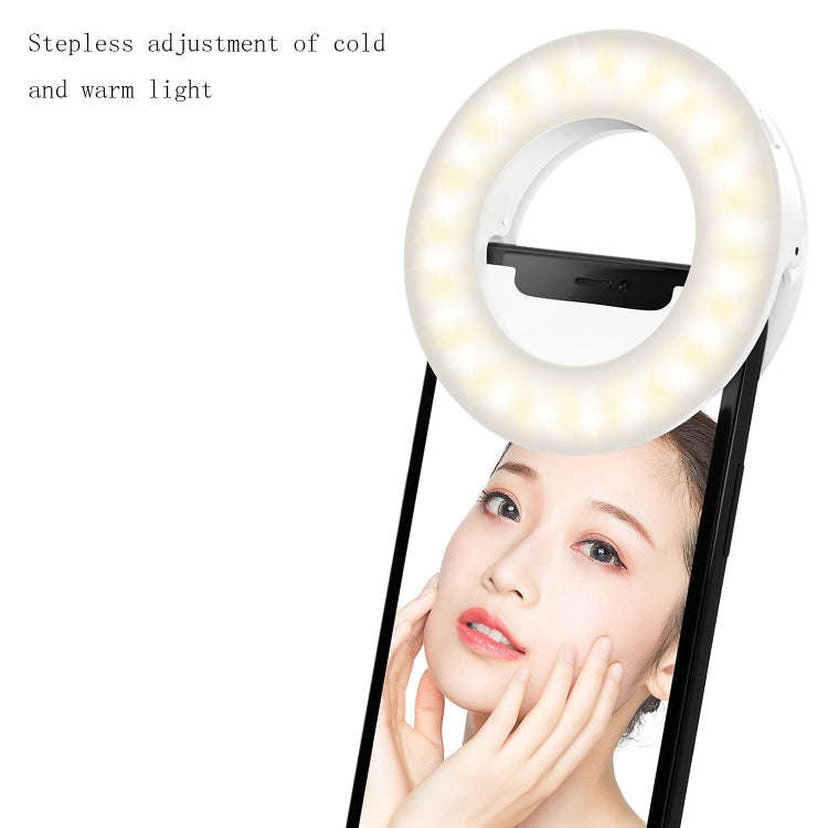 Mobile Phone Live Selfie Light LED Beauty Ring Fill Light(White)