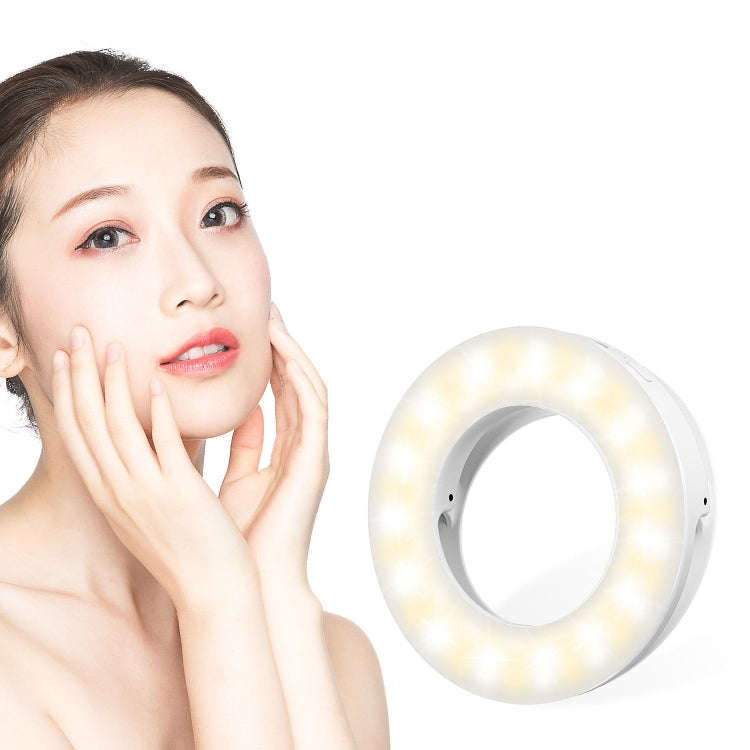 Mobile Phone Live Selfie Light LED Beauty Ring Fill Light(White)