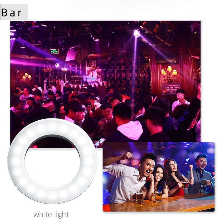 Mobile Phone Live Selfie Light LED Beauty Ring Fill Light(White)