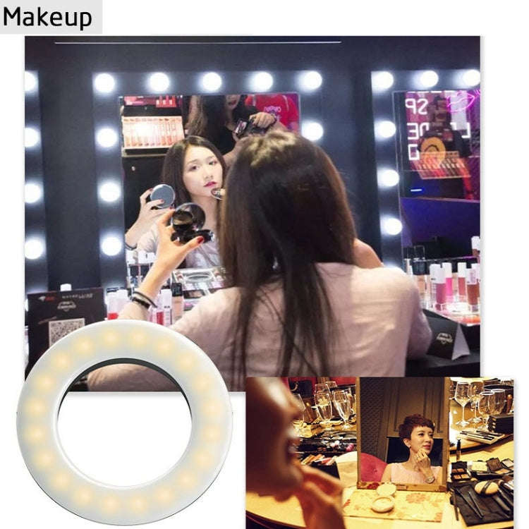 Mobile Phone Live Selfie Light LED Beauty Ring Fill Light(White)