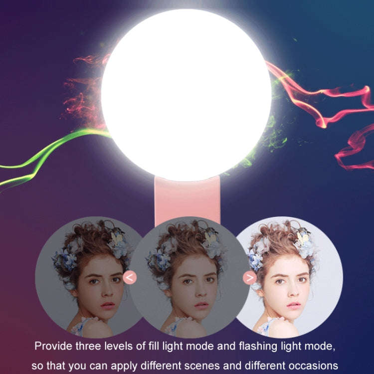 2 PCS  Mobile Phone Fill Light Camera Photo LED Selfie Light(Black)