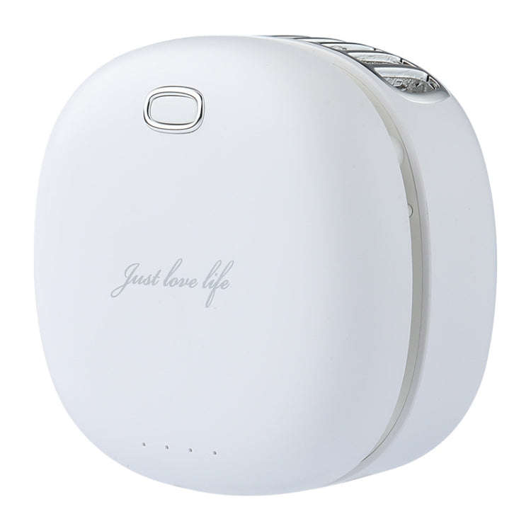 Lazy Hanging Neck Small Fan Usb Rechargeable Mini Portable Leafless Fan(White)