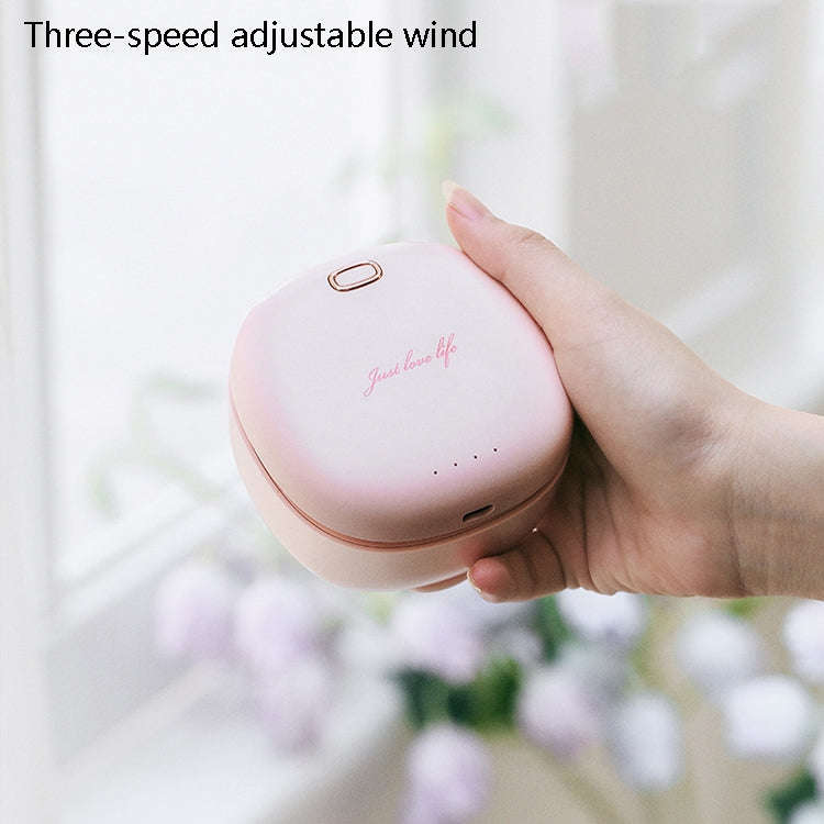 Lazy Hanging Neck Small Fan Usb Rechargeable Mini Portable Leafless Fan(Vintage Green)