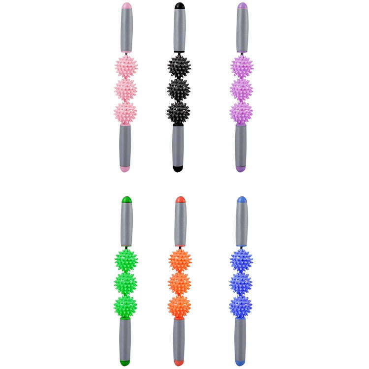 3 in 1 Eva Foam Roller Hollow Muscle Relaxation Roller Yoga Column Set, Length: 33cm (Black Cresc...