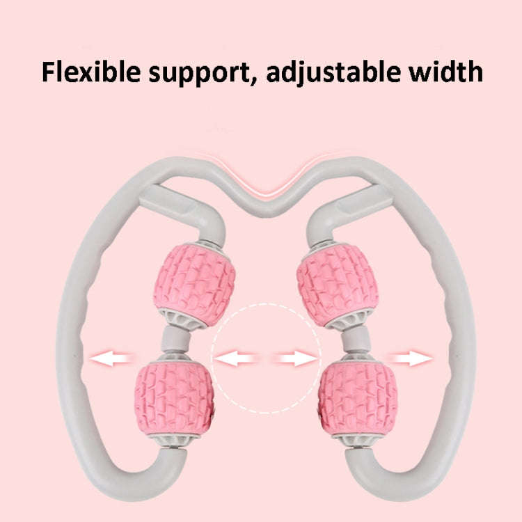 2nd Generation Soft Ring Clamp Leg Muscle Massage Relaxer Massage Roller Fitness Foam Roller( Pink)
