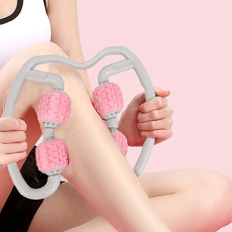 2nd Generation Soft Ring Clamp Leg Muscle Massage Relaxer Massage Roller Fitness Foam Roller(Purple)
