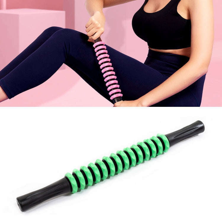Wolf Tooth Stick Hand-Held Fascia Stick Leg Muscle Relaxation Roller Yoga Fitness Supplies(Green)