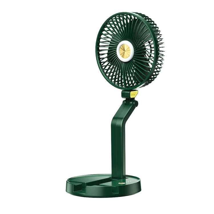 FF-996 Desktop Folding Table Lamp Fan Student Dormitory Desktop USB Mute Fan(Upgraded Version-Green)