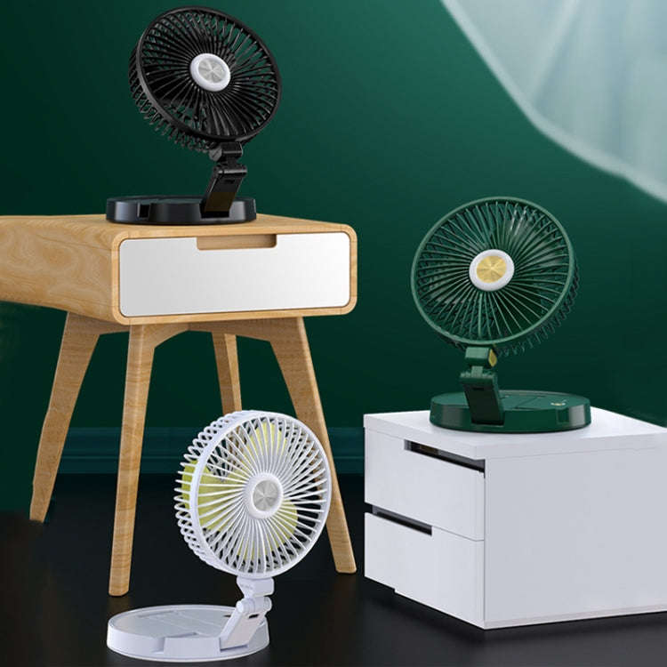 FF-996 Desktop Folding Table Lamp Fan Student Dormitory Desktop USB Mute Fan(Upgraded Version-Black)