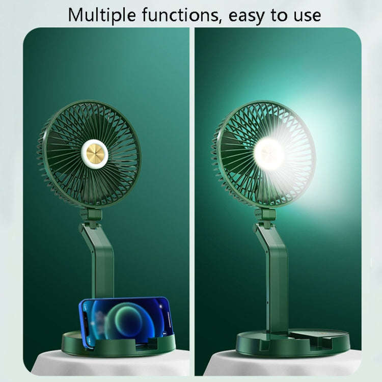 FF-996 Desktop Folding Table Lamp Fan Student Dormitory Desktop USB Mute Fan(Upgraded Version-Black)