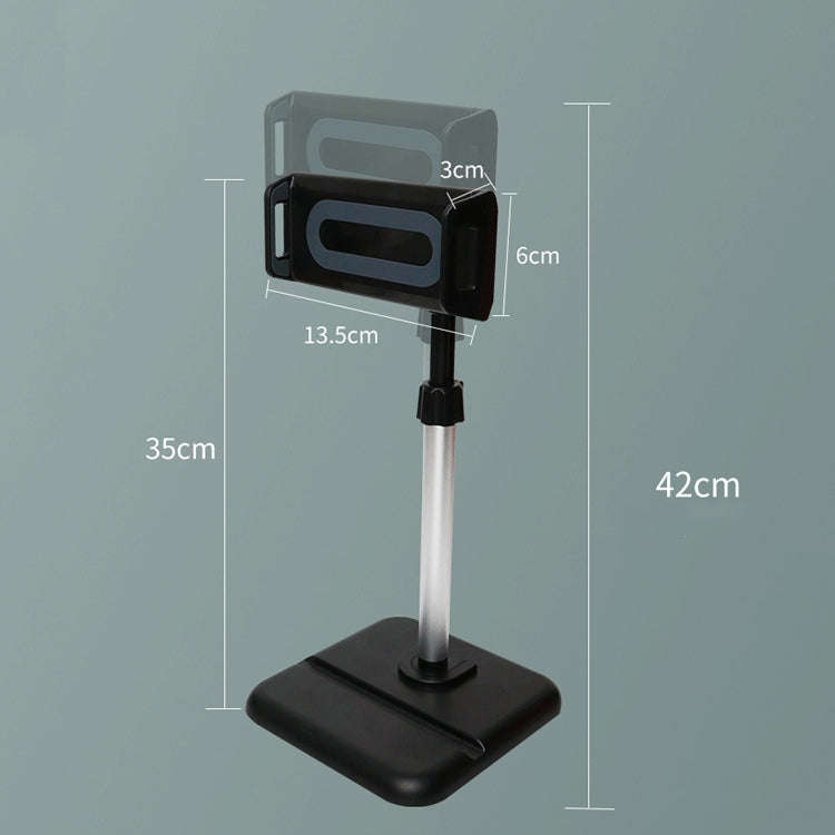 Telescopic Adjustment Live Frame Desktop Tablet Mobile Phone Bracket, Specification: K05 Flat Pla...
