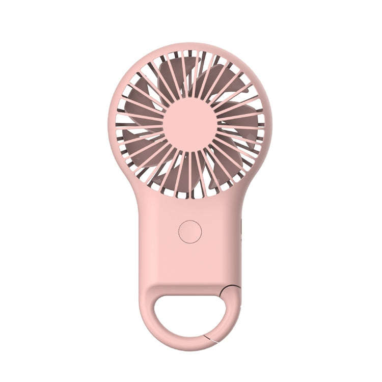 Handheld Pocket Mini Small Fan Portable Charging Outdoor USB Fan With 7 Color Light(Pink)