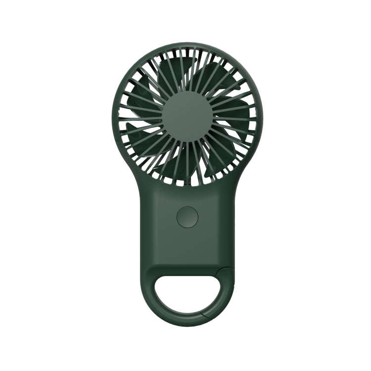 Handheld Pocket Mini Small Fan Portable Charging Outdoor USB Fan With 7 Color Light(ArmyGreen)