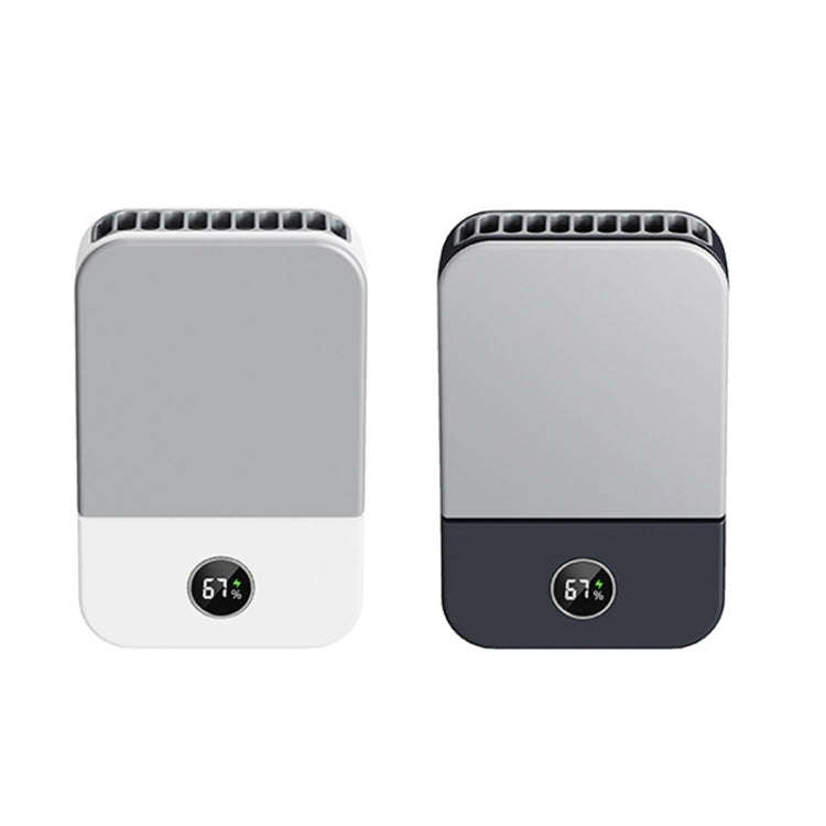 DQ205 Summer Mini Hanging Neck Fan USB Portable Student Silent High Wind Bladeless Fan(White)