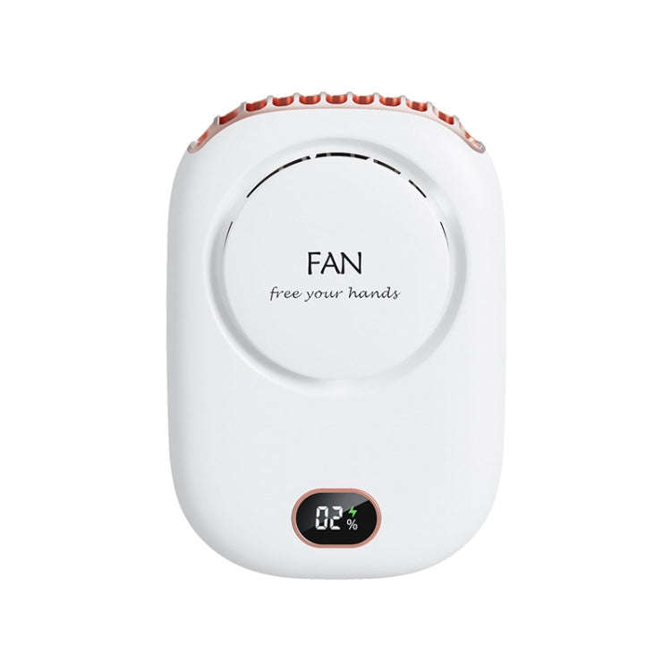 DQ203 Lazy Hanging Neck Fan USB Mini Desktop Large Wind Fan(White)